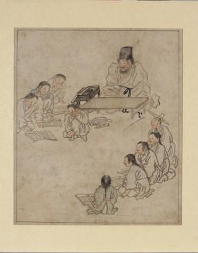 서당, 《단원 풍속도첩》( 書堂,《檀園風俗圖帖》 ) 이미지