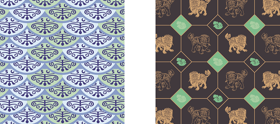 기하문 문양, 복합문 문양