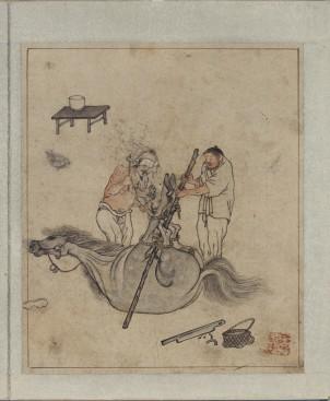 편자박기, 《단원 풍속도첩》( 蹄鐵,《檀園風俗圖帖》 ) 이미지